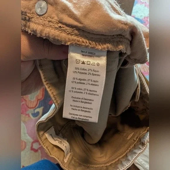 Jachs girlfriend Tan Everyday Casual Pants, Straight Leg, Versatile Style - Picture 6 of 8